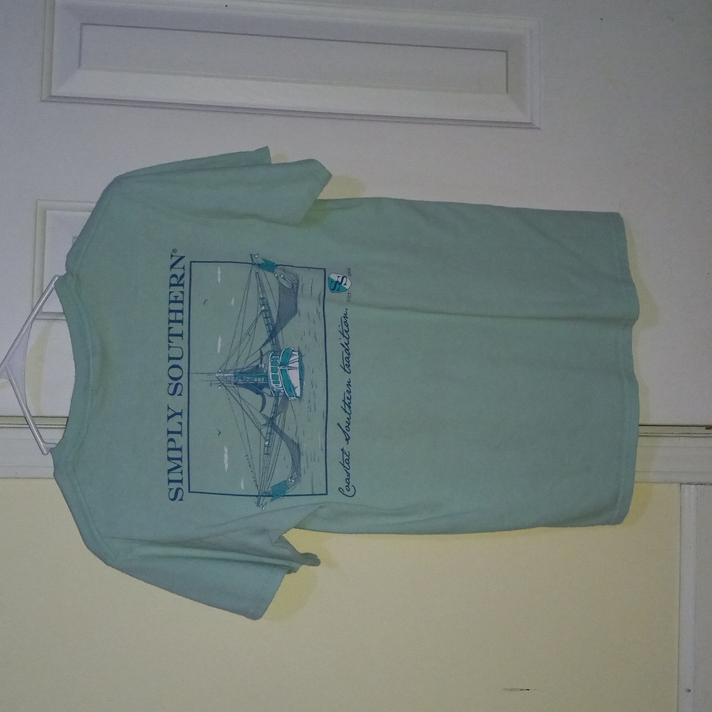 Simply Southern T-Shirt, Size S, Mint Green